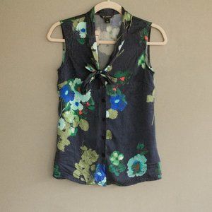 Short Sleeve Floral Button Up